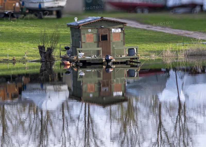 Boathouse on the Havel, Havelberg, Saxony-Anhalt, Germany, Europe