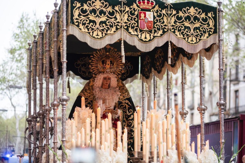 Good Friday procession in Barcelona, Spain, Europe