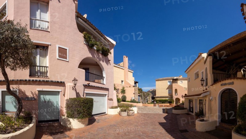 Typical buildings in the town centre, Porto Cervo, Costa Smeralda, Sardinia, Italy, Europe