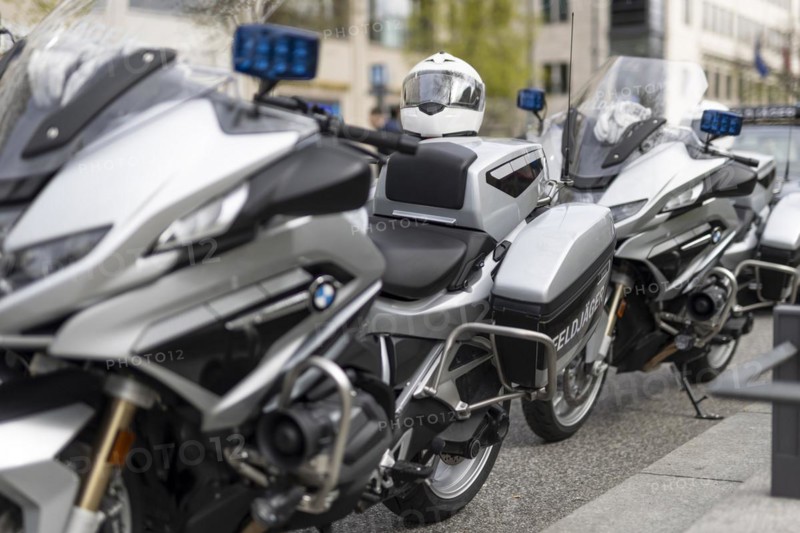 Motorcycles of the military police of the military police in Berlin, 05.04.2024