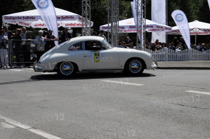 Ivory-coloured Porsche Coupe classic car at a motorsport event, SOLITUDE REVIVAL 2011, Stuttgart, Baden-Wuerttemberg, Germany, Europe