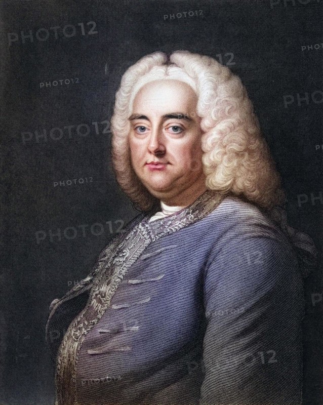 George Frideric Handel (5 March 1685, 14 April 1759) was a German-British Baroque composer, Historic, digitally restored reproduction from a 19th century original, Record date not stated