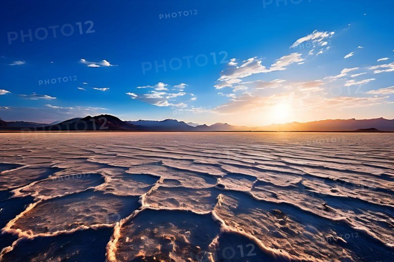 Heatwaves distorting the horizon in the lut desert, AI generated