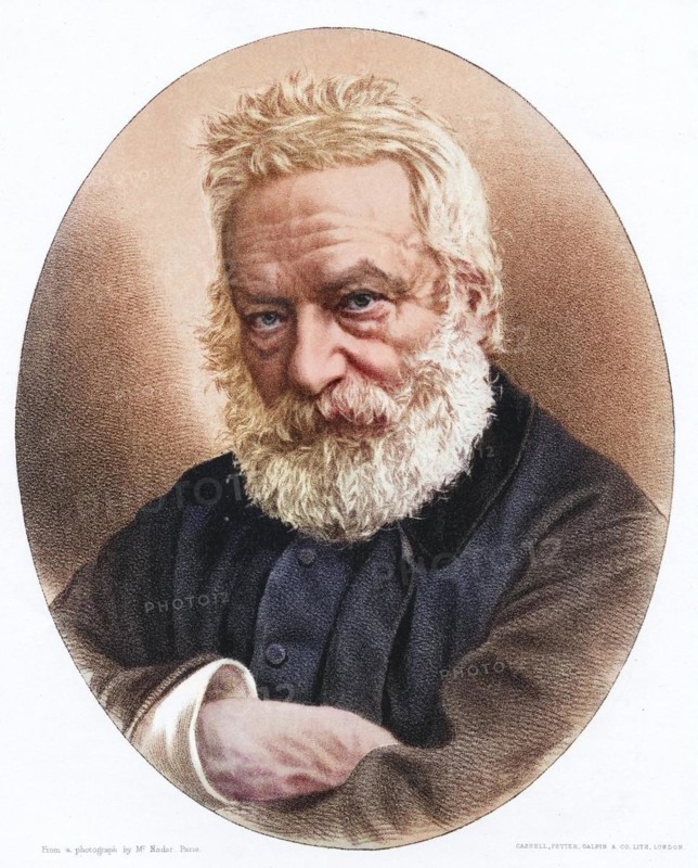 Victor-Marie Vicomte Hugo (born 26 February 1802 in Besancon, died 22 May 1885 in Paris) was a French writer and politician, Historical, digitally restored reproduction from a 19th century original, Record date not stated