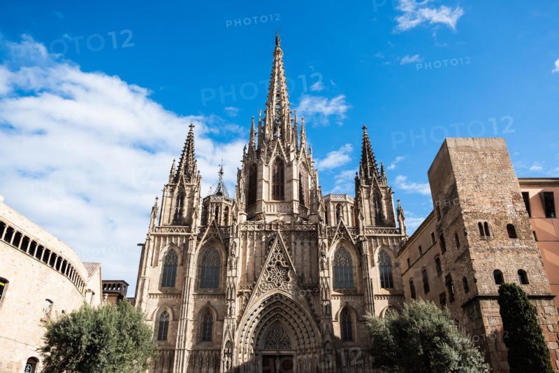 Cathedral in Barcelona, Spain, Europe