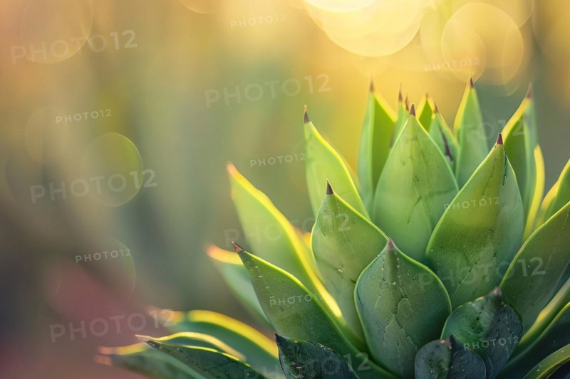 Close up of Agave plant. KI generiert, generiert, AI generated