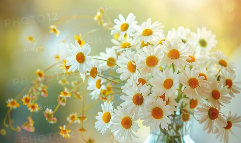 Bouquet of daisies in a vase AI generated