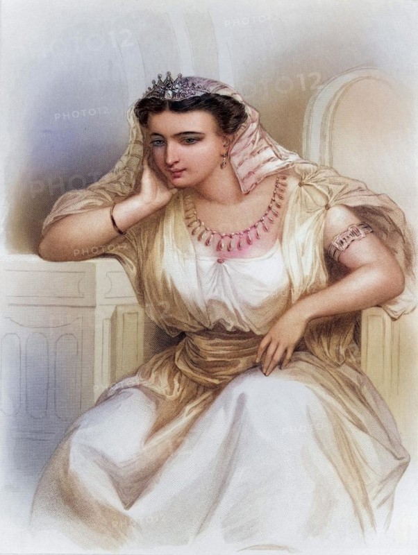 Cleopatra Philopater Nea Thea, Cleopatra VII, 69 B.C.-30 B.C. Last Queen of Egypt, Historical, digitally restored reproduction from a 19th century original, Record date not stated