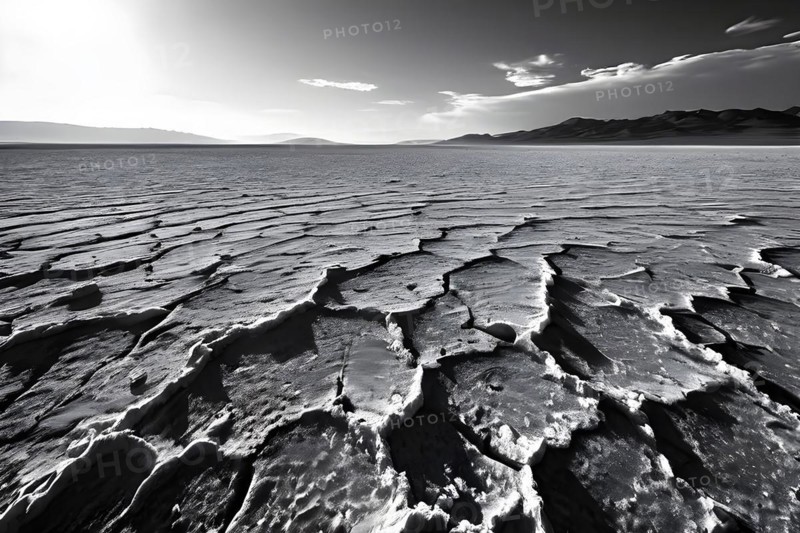 Heatwaves distorting the horizon in the lut desert, AI generated