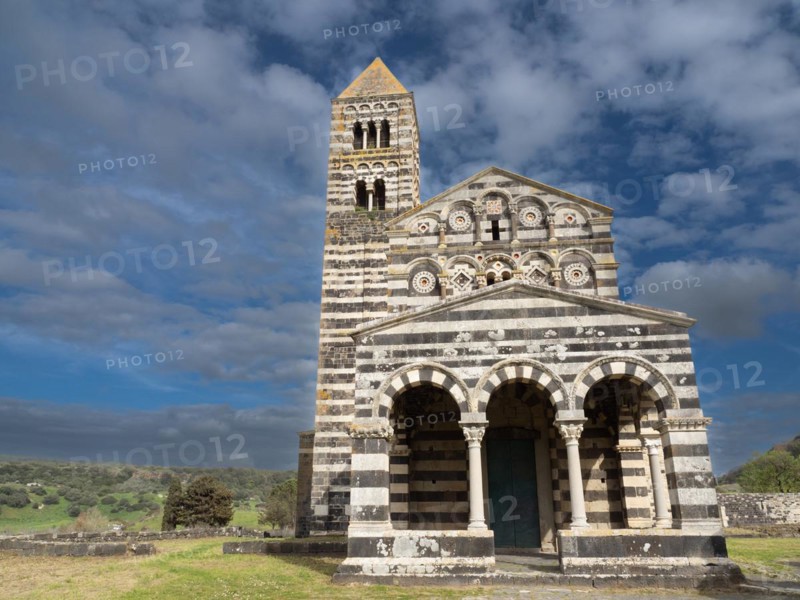 Abbey church Santissima Trinita di Saccargia of the destroyed Camaldolese monastery, near Codrongianos, Province of Sassari, Sardinia, Italy, Europe