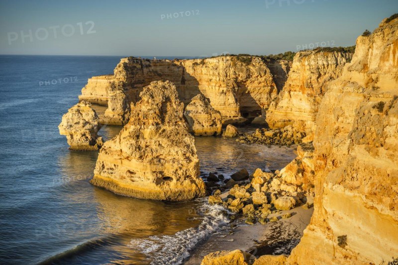 Beautiful view of Praia da Marinha in Algarve, Portugal, Europe