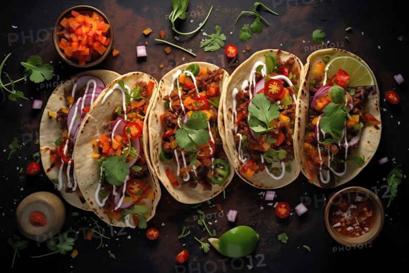 Gourmet Tacos Feast, AI generated