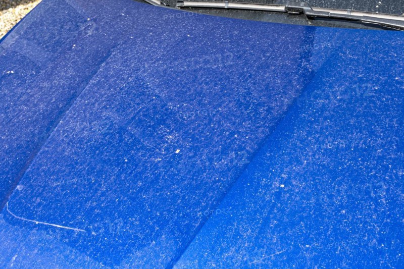 Sahara dust on a car, Braunschweig, Lower Saxony, Germany, Europe