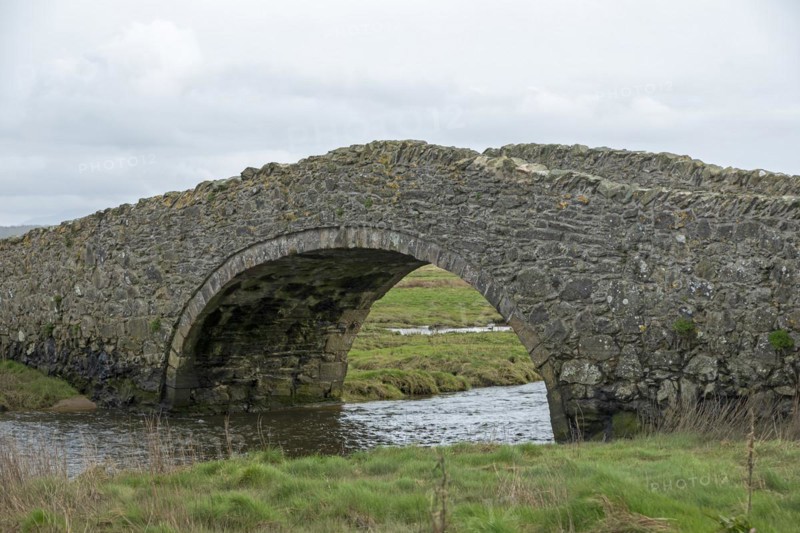 Stone bridge, Aberffraw, Isle of Anglesey, Wales, Great Britain