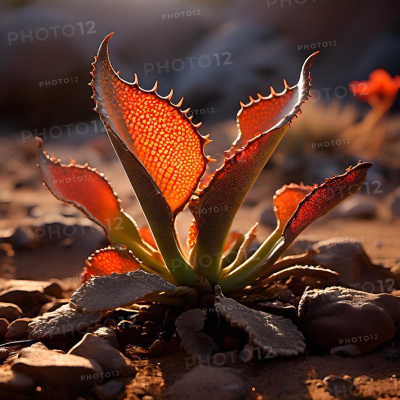 Welwitschia plant ancient survivor of namib desert, AI generated