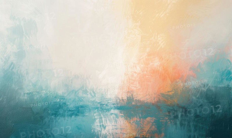 A serene abstract painting with soft morning colors blending harmoniously AI generated