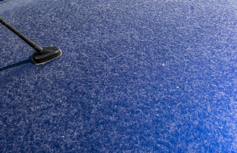 Sahara dust on a car, Braunschweig, Lower Saxony, Germany, Europe