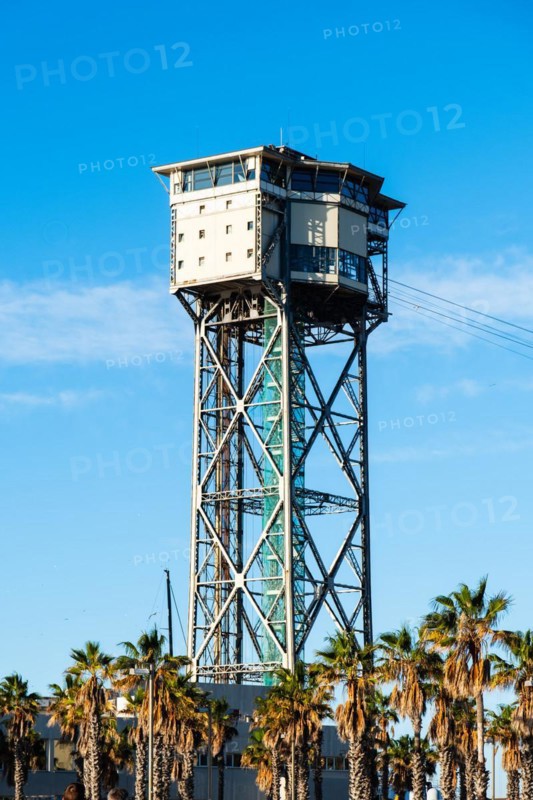 Old cable car in the harbour of Barcelona, Spain, Europe
