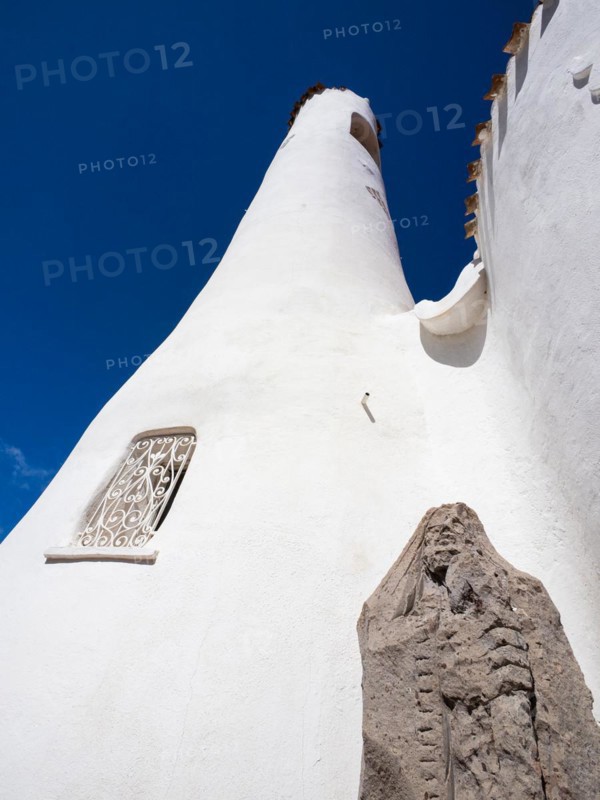 Church tower, Stella Maris church, Porto Cervo, Costa Smeralda, Sardinia, Italy, Europe