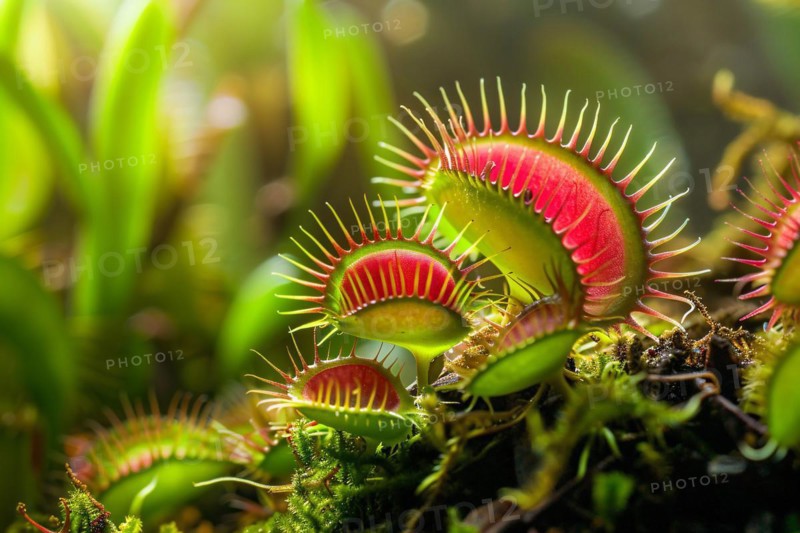 Venus Flytrap carnivorous plant. KI generiert, generiert, AI generated