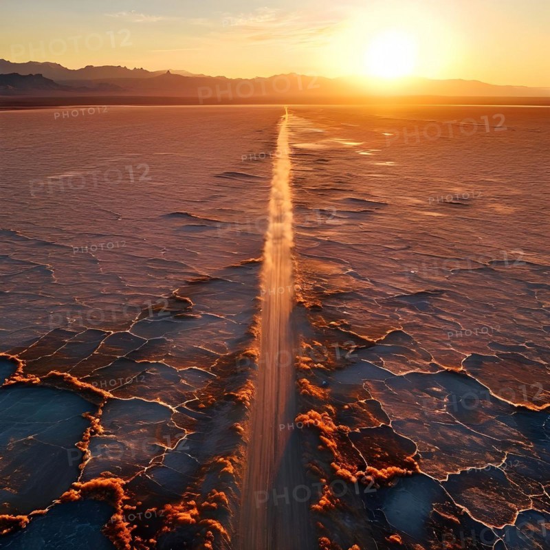 Heatwaves distorting the horizon in the lut desert, AI generated