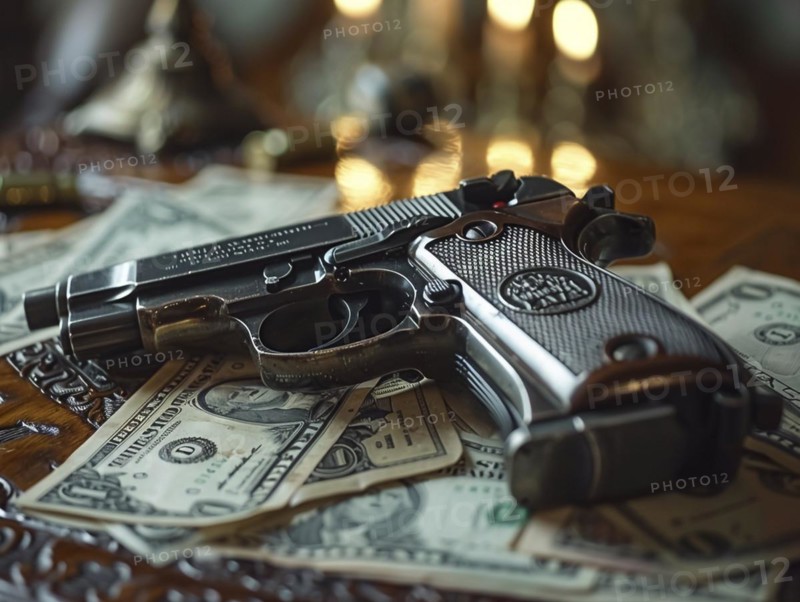 Hunting weapon, revolver, sporting weapon, AI generated