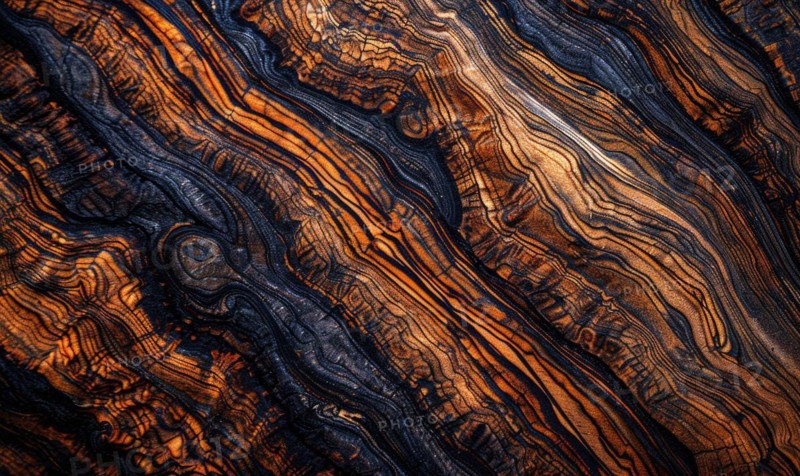 Background made of exotic tigerwood veneer AI generated