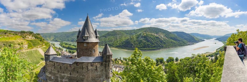 Stahleck Castle Youth Hostel, Stahleck Youth Castle, Bacharach am Rhein, UNESCO World Heritage Cultural Landscape Upper Middle Rhine Valley, World Heritage Site, Rhineland-Palatinate, Germany, Europe