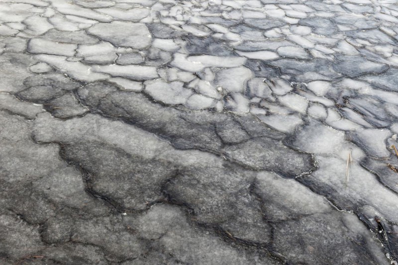 Winter, ice pattern formation, Chateauguay River, Province of Quebec, Canada, North America