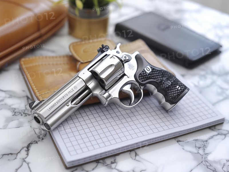 Hunting weapon, revolver, sporting weapon, AI generated
