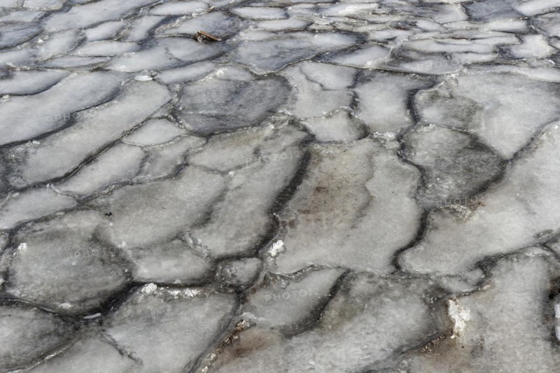 Winter, ice pattern formation, Chateauguay River, Province of Quebec, Canada, North America