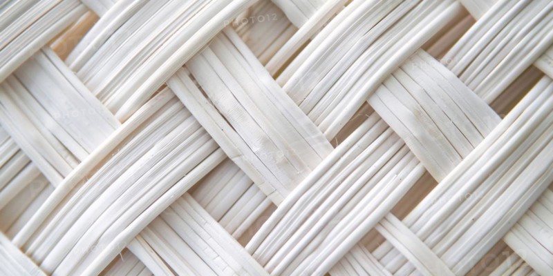 Close up of white wicker basket netting. KI generiert, generiert, AI generated