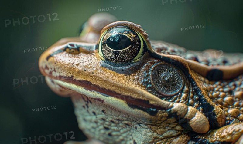 Close-up portrait of a Rana arvalis in profile AI generated