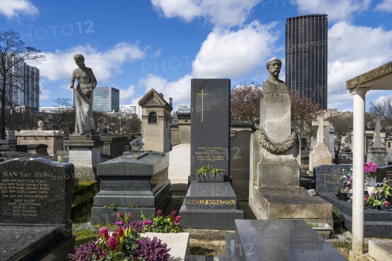Tour Montparnasse, graves Montparnasse cemetery, Paris, France, Europe