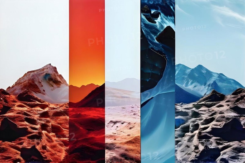 AI generated sequence of photos transitioning through a range of digital distortions symbolizing the process of change and evolution