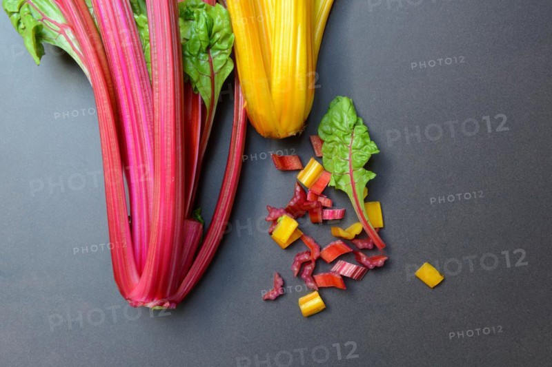 Swiss chard, chopped stems, Beta vulgaris