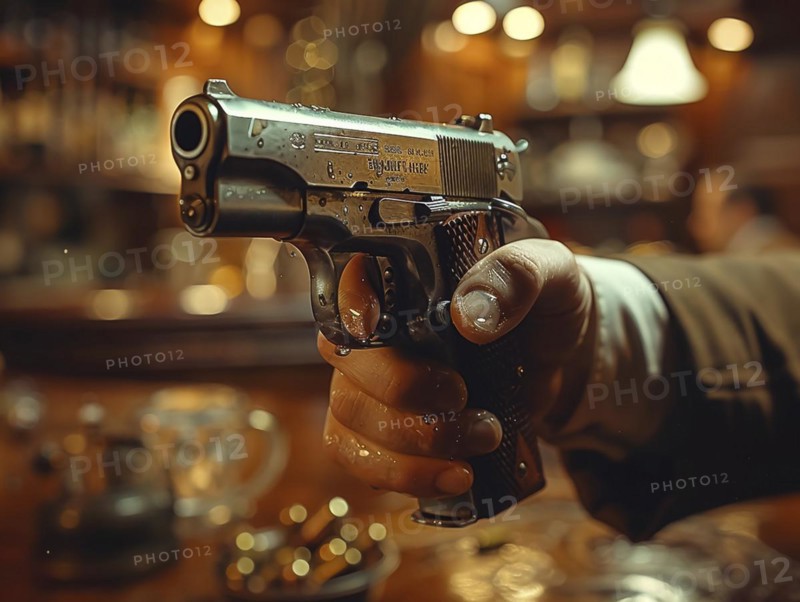 Hunting weapon, revolver, sporting weapon, AI generated