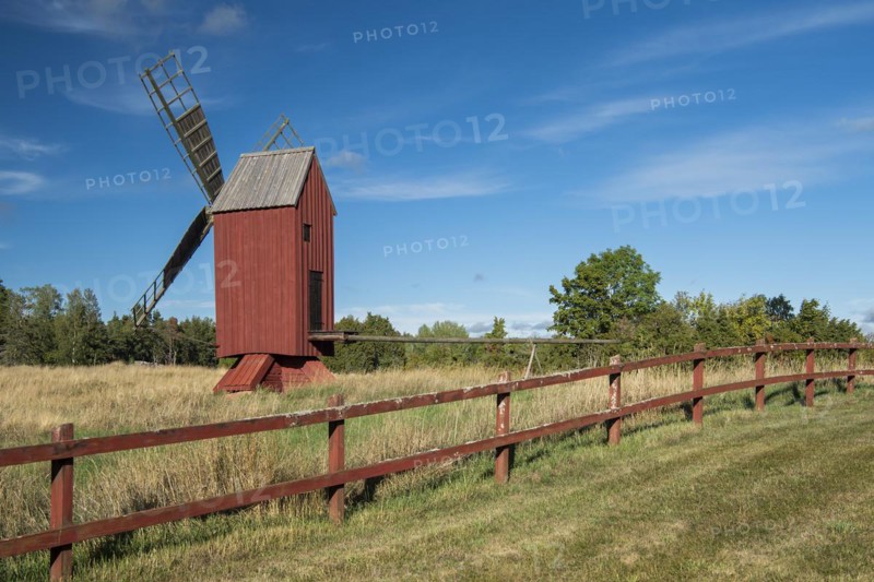 Windmill, Geta, Aland, or Aland Islands, Gulf of Bothnia, Baltic Sea, Finland, Europe