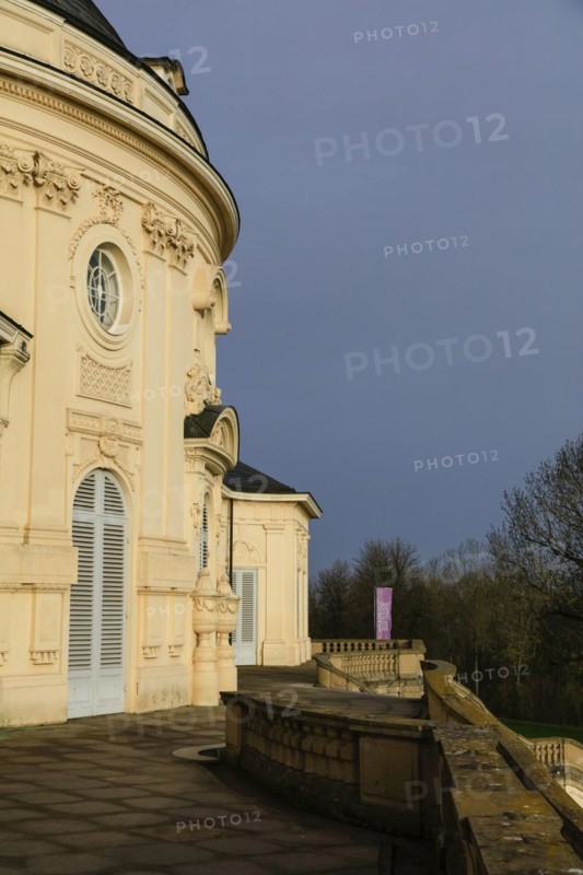 Rococo-style hunting and pleasure palace Schloss Solitude, built by Duke Carl Eugen von Wuerttemberg, Stuttgart, Baden-Wuerttemberg, Germany, Europe