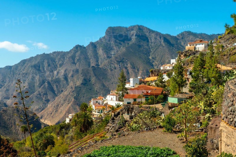 Beautiful mountain village near Roque Nublo in Gran Canaria, Canary Islands