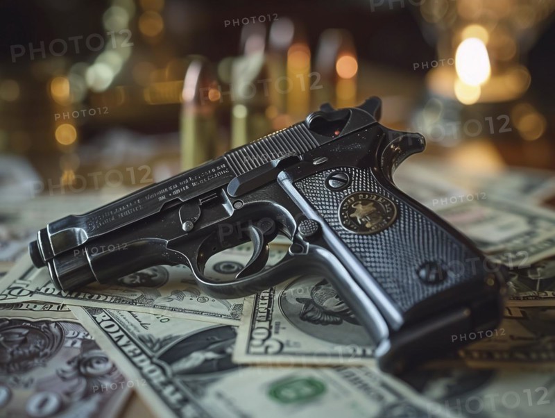 Hunting weapon, revolver, sporting weapon, AI generated