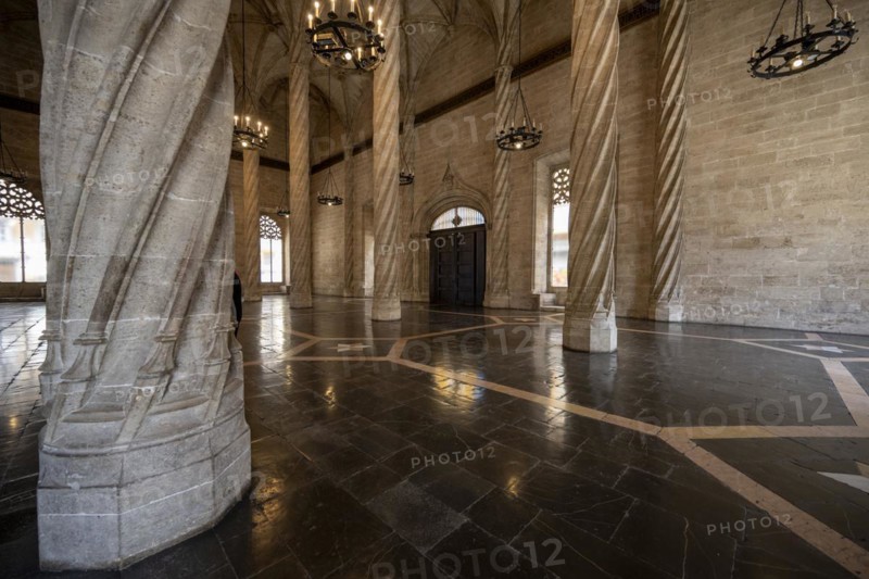 Interior, Lonja de la Seda Palace, UNESCO World Heritage Site, Valencia, Spain, Europe