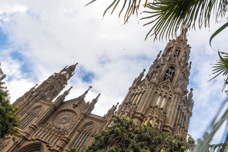 The beautiful Church of San Juan Bautista, Gothic Cathedral of Arucas, Gran Canaria, Spain, Europe