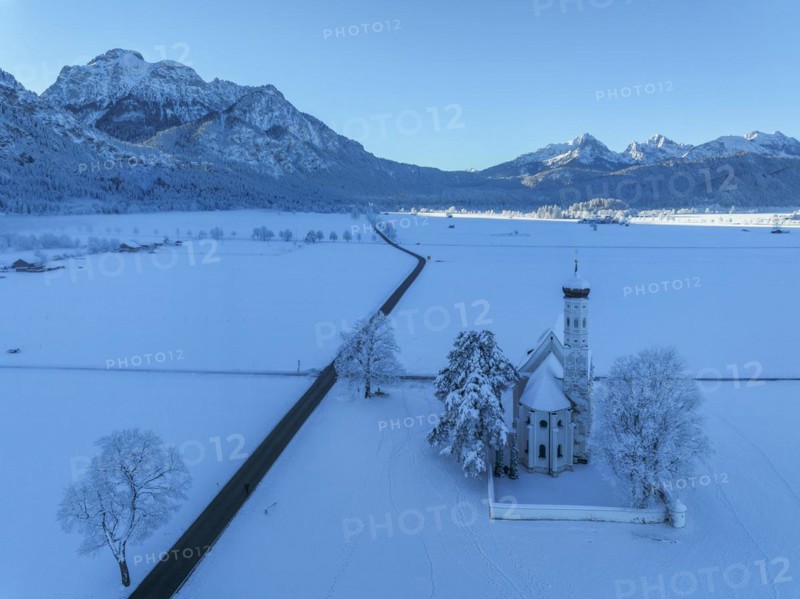 Pilgrimage church of St Coloman near Schwangau, Allgaeu, Swabia, Bavaria, Germany, Schwangau, Ostallgaeu, Bavaria, Germany, Europe