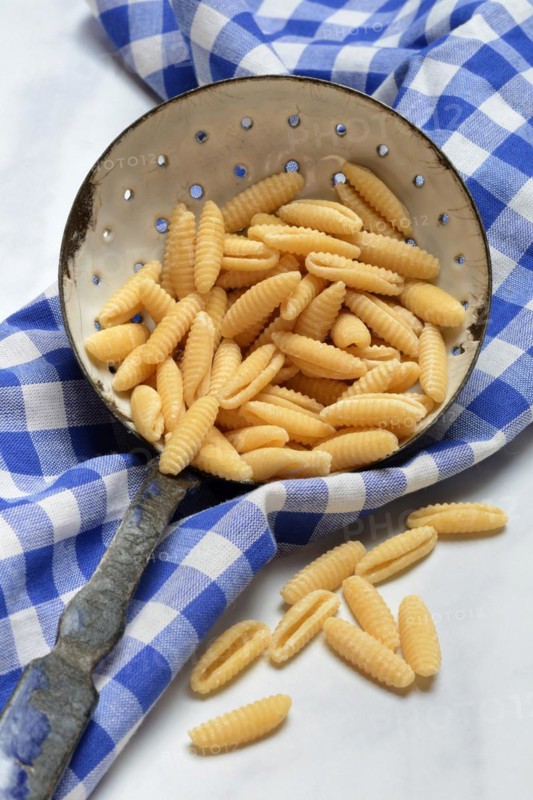 Malloreddus, Sardinian gnocchetti, traditional pasta variety from Sardinia, Italy, Europe
