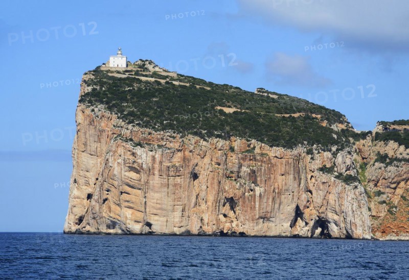 Cliff Capo Caccia, Capo Caccia nature park, lighthouse, Alghero, Sassari Province, Sardinia, Italy, Mediterranean Sea, South Europe, Europe