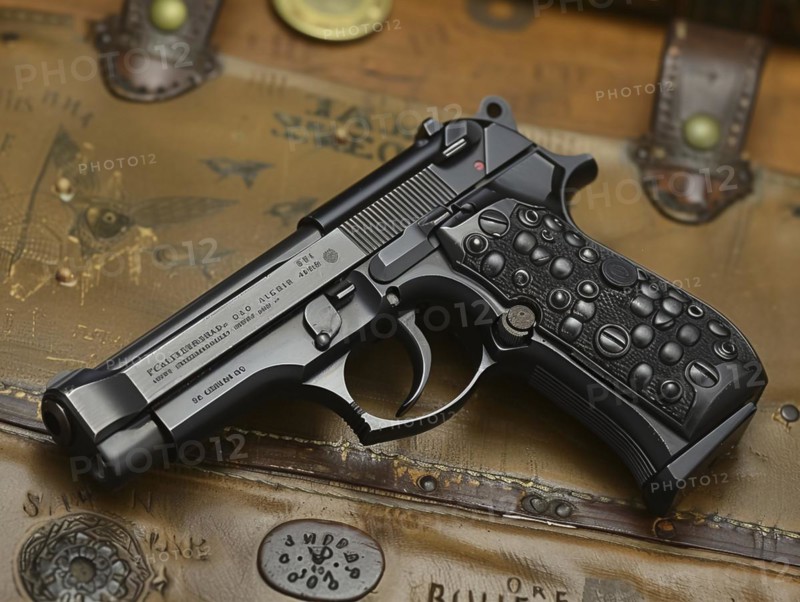 Hunting weapon, revolver, sporting weapon, AI generated