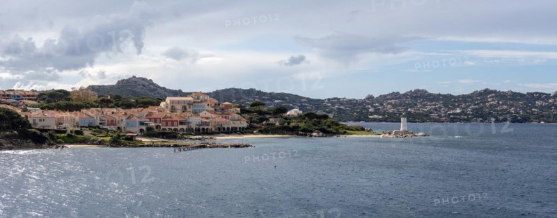Lighthouse, Archipelago La Maddalena, panoramic view, near Palau, Parco Nazionale dell'Arcipelago di la Maddalena, Gallura, Sardinia, Italy, Europe