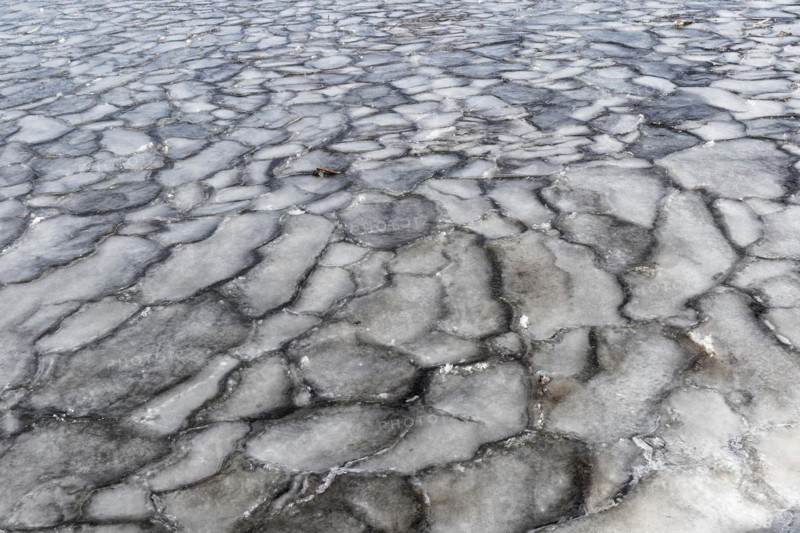 Winter, ice pattern formation, Chateauguay River, Province of Quebec, Canada, North America