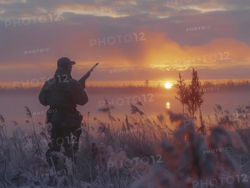 Hunting rifle, sporting rifle, AI generated
